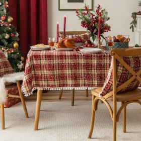 Christmas Lattice Snowflake Holiday Decoration Fashion (Option: Red snowflake ball grid-140X240cm)