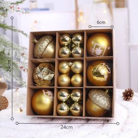 Christmas Tree Pendant Ball Creative Decoration (Option: 8cm4cm gold30)