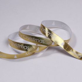 Christmas Ribbon Thread Ribbon Diy Cake (Option: Gold-100yards roll)