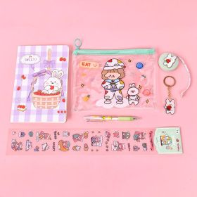 Creative Student School Supplies Stationery Cartoon Set (Color: Green)