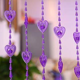 Household Plastic Crystal Acrylic Door Chain Decoration (Option: All Purple-100x130)